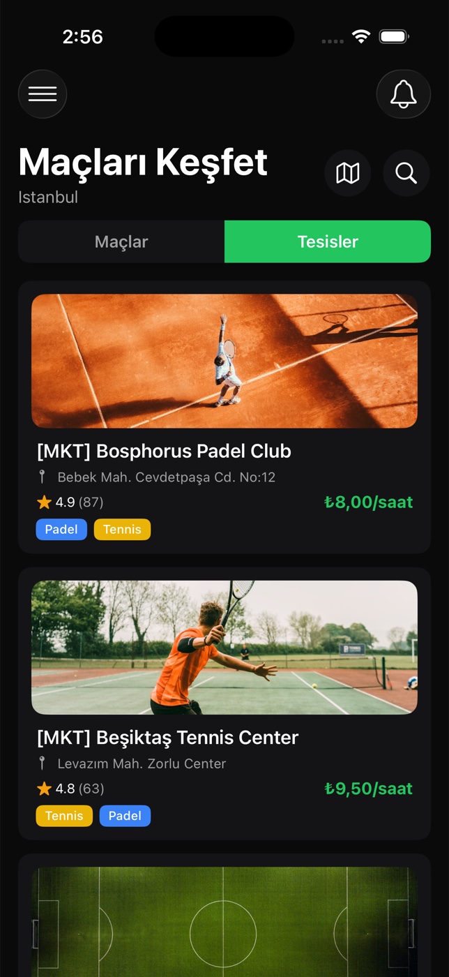 Sahada — discover matches and venues