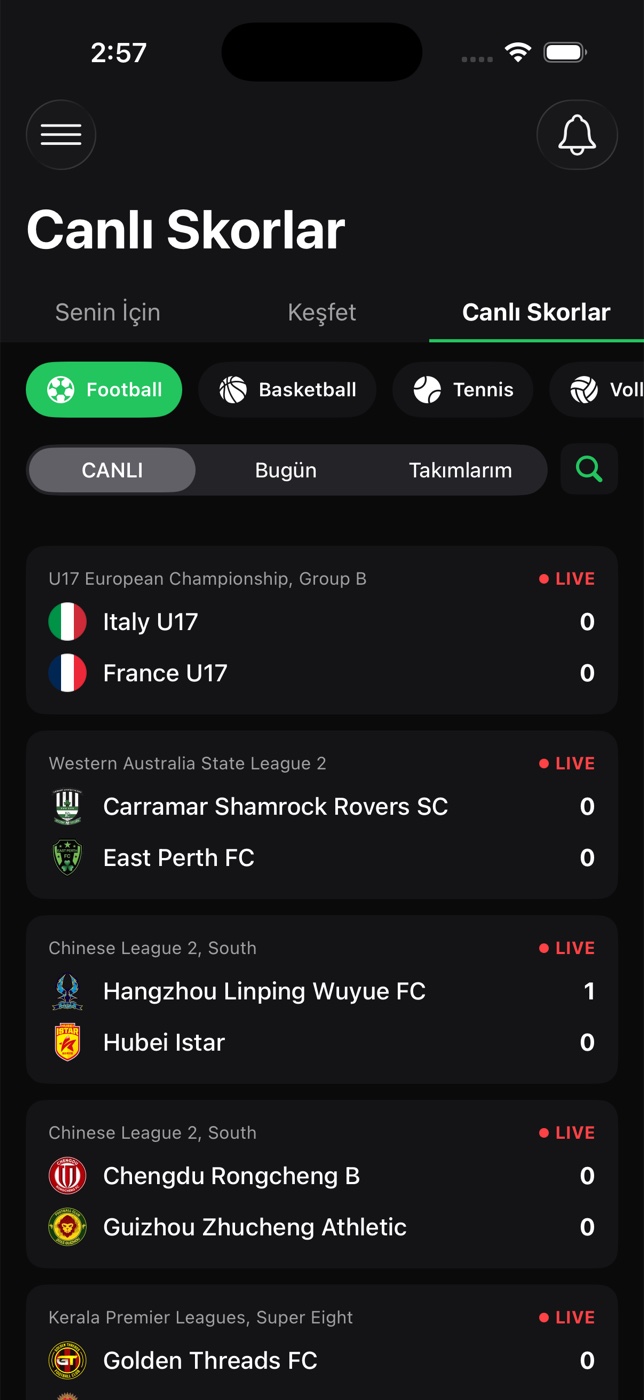Sahada — live scores